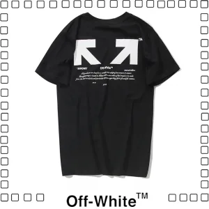 Off-White　DIAG SKULLS S/S オフホワイト Tシャツ スリム スカル ストリート半袖　メンズ ブラック